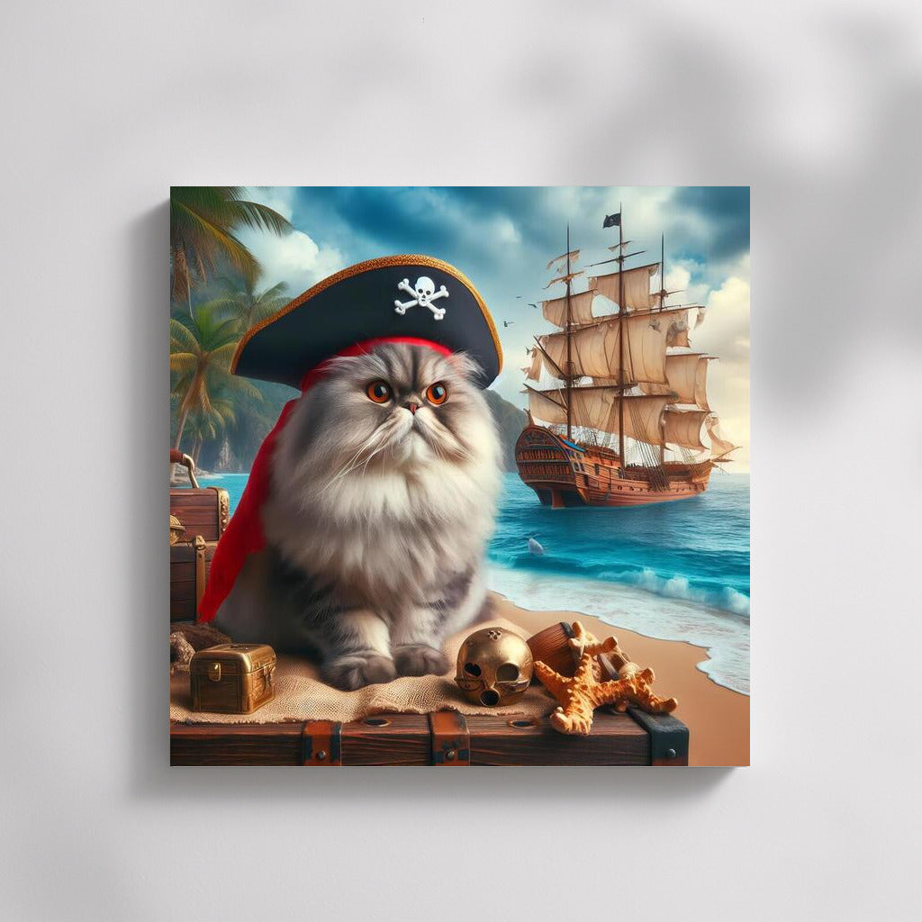 Persian Cat Captain: Pirate Adventure at Treasure Island