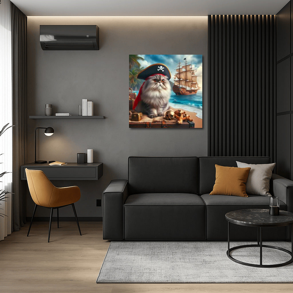 Persian Cat Captain: Pirate Adventure at Treasure Island