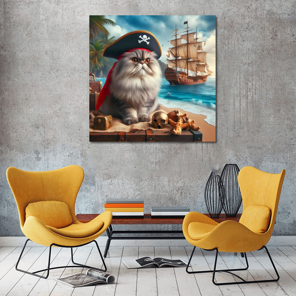 Persian Cat Captain: Pirate Adventure at Treasure Island