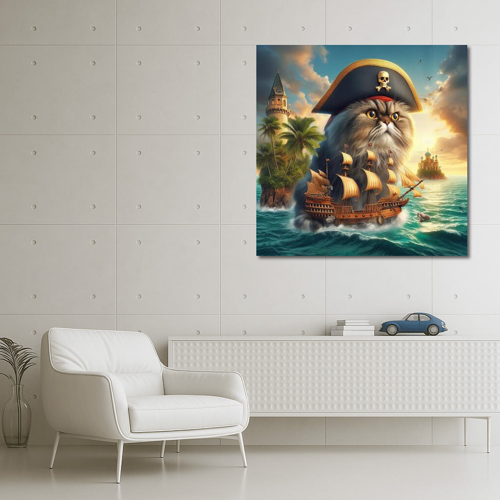 Persian Cat Captain: Pirate Adventure at Treasure Island