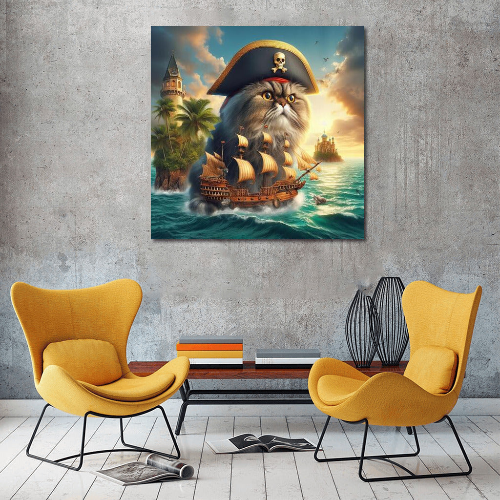 Persian Cat Captain: Pirate Adventure at Treasure Island