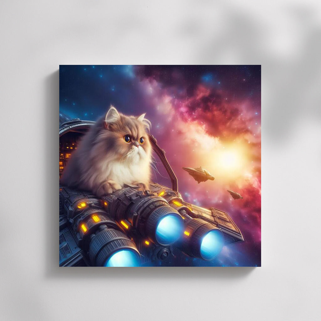 Persian Cat's Space Journey: Galactic Adventures