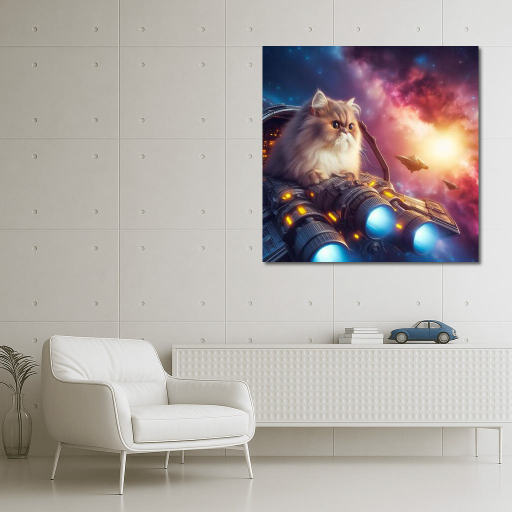 Persian Cat's Space Journey: Galactic Adventures
