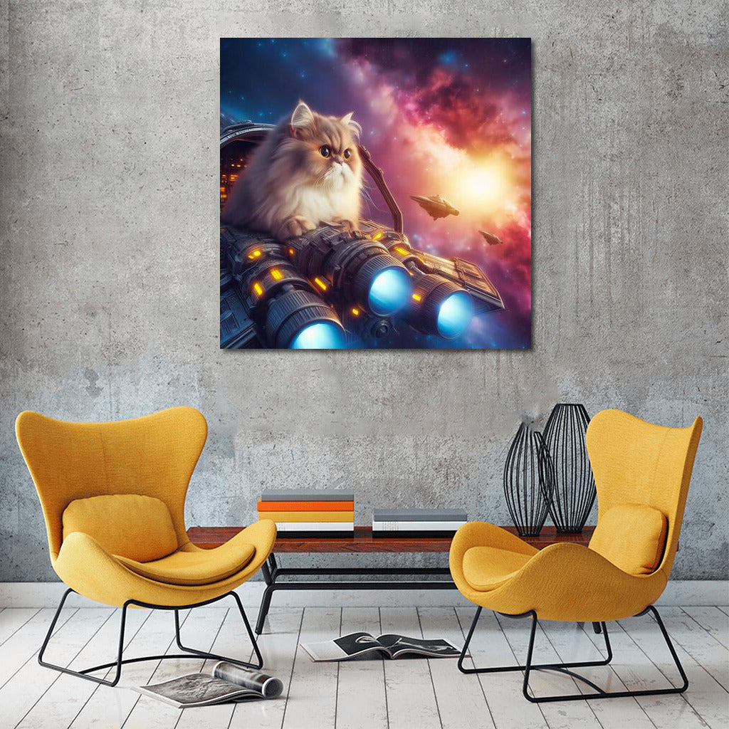 Persian Cat's Space Journey: Galactic Adventures