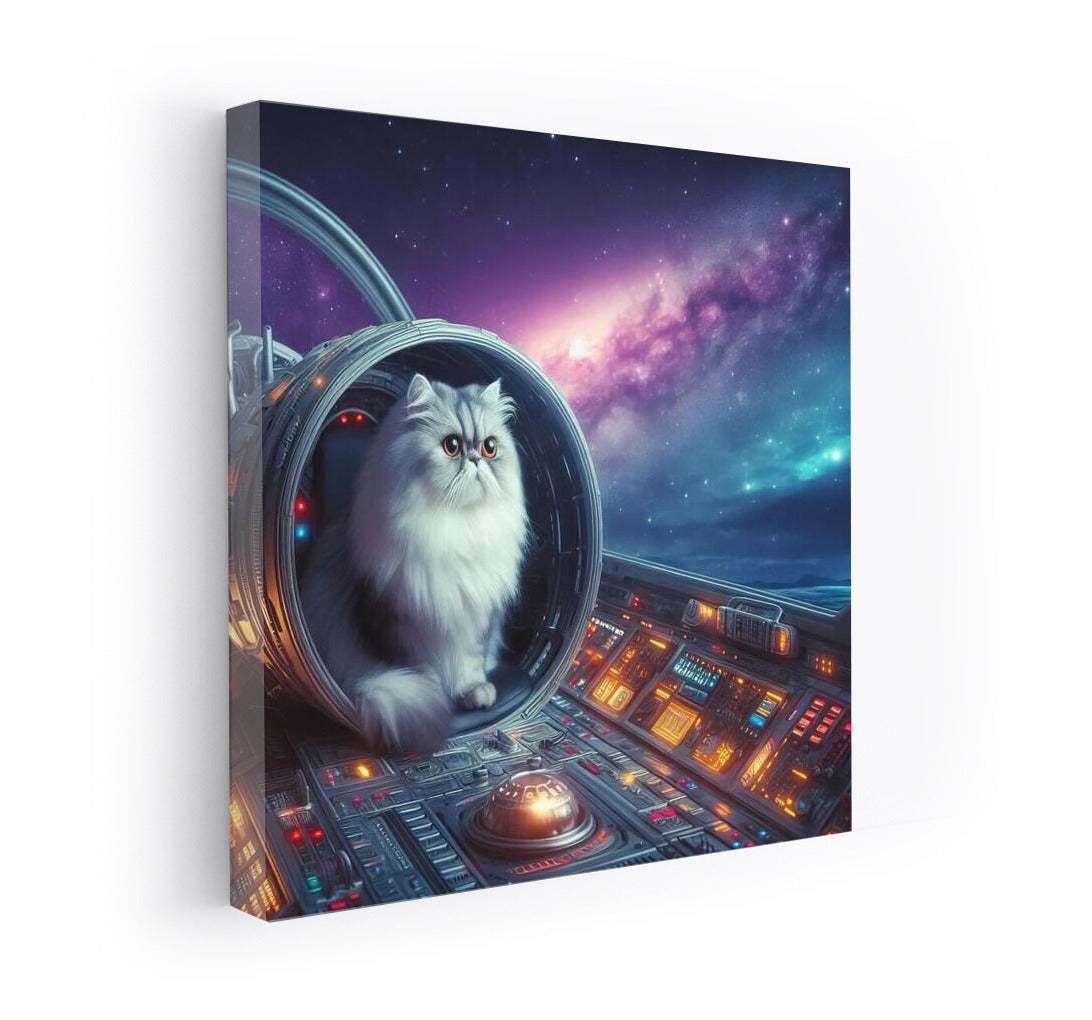 Persian Cat's Space Journey: Exploring Distant Galaxies