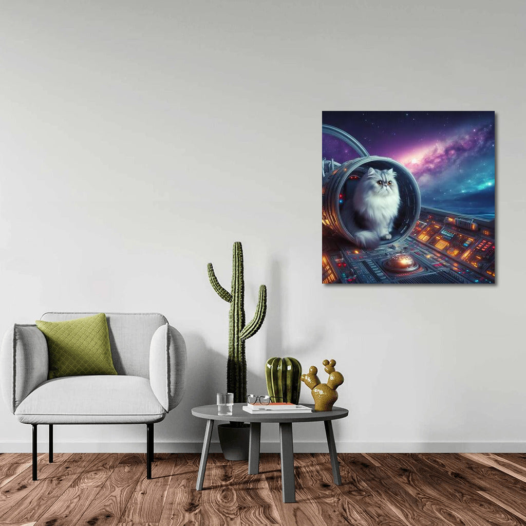 Persian Cat's Space Journey: Exploring Distant Galaxies