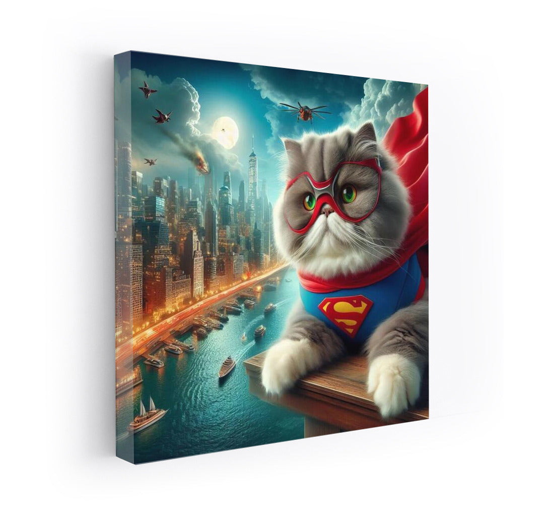 Persian Cat Hero: Saving the City from the Villain ??‍♂️