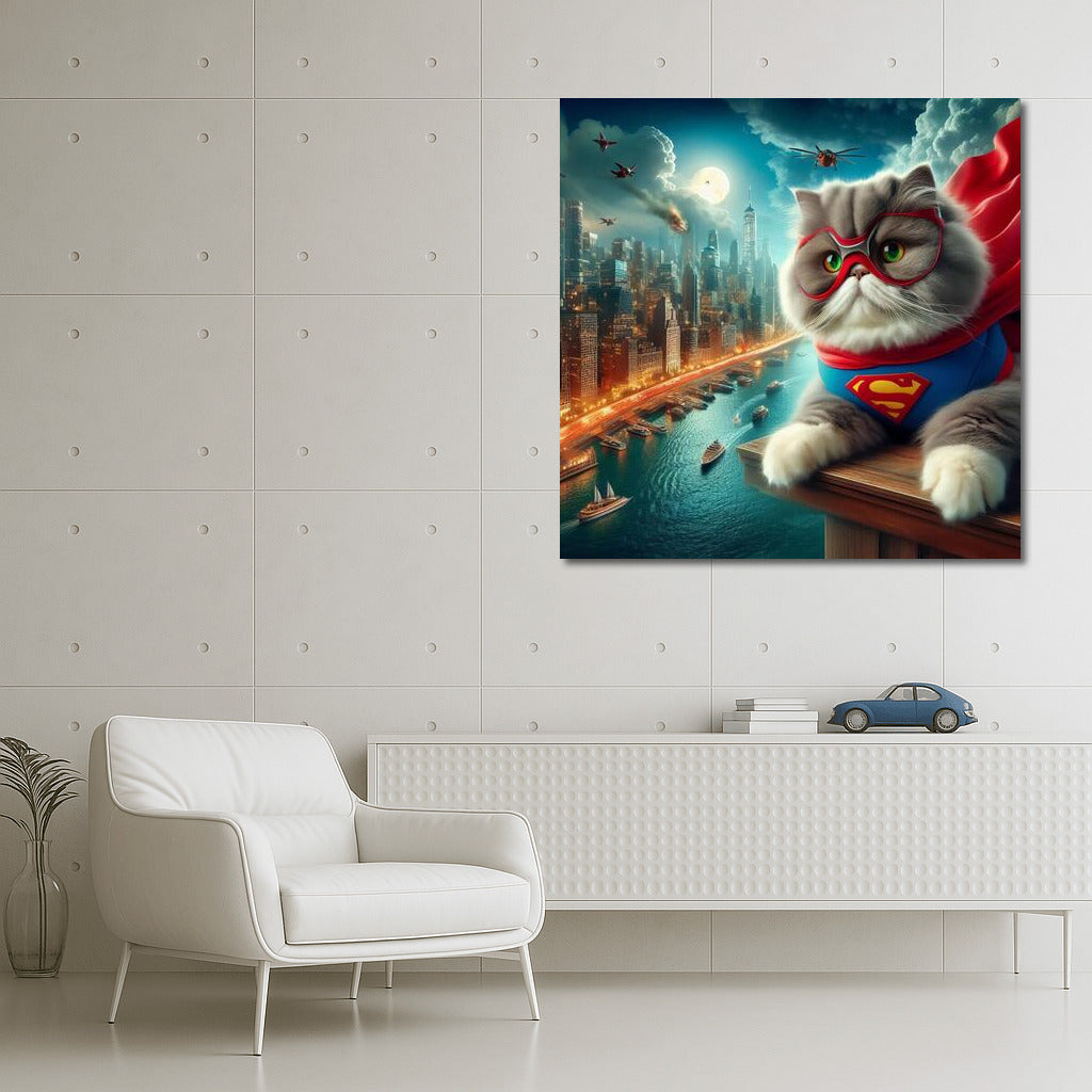 Persian Cat Hero: Saving the City from the Villain ??‍♂️