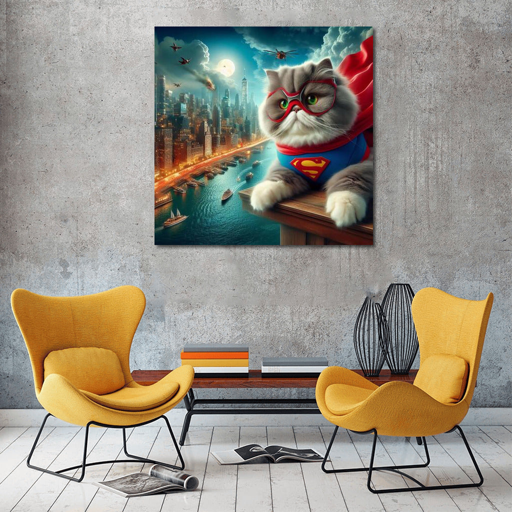 Persian Cat Hero: Saving the City from the Villain ??‍♂️