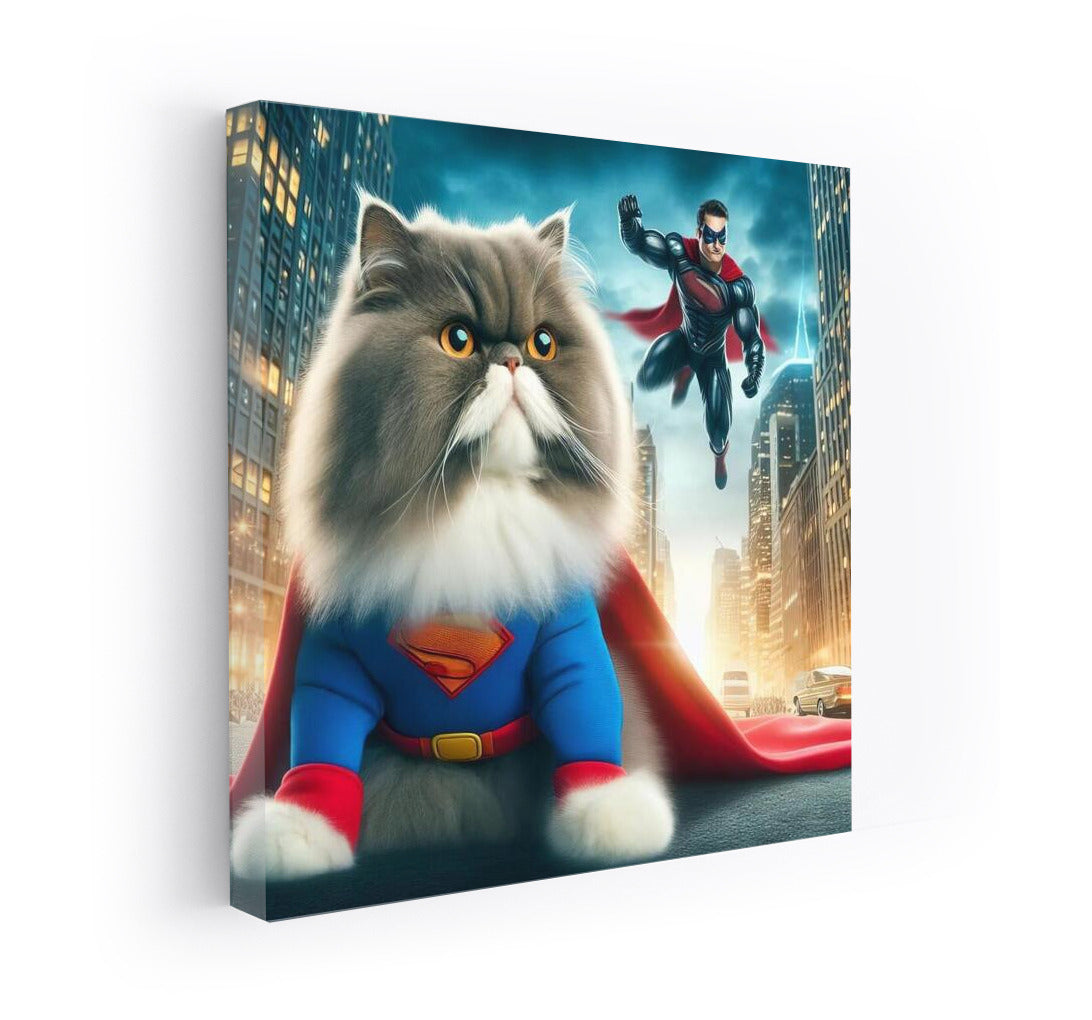 Persian Cat Superhero: Save the City from the Villain