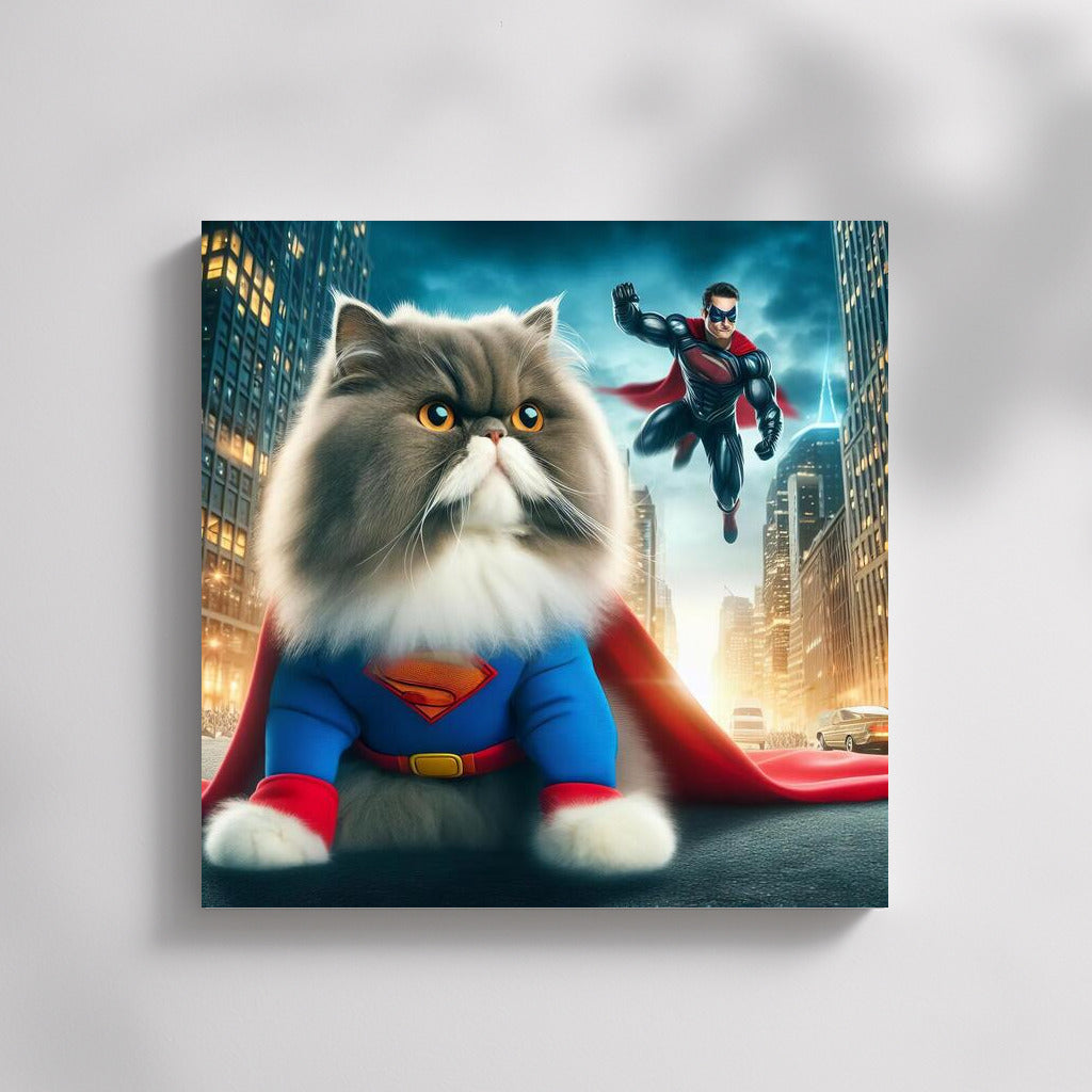 Persian Cat Superhero: Save the City from the Villain