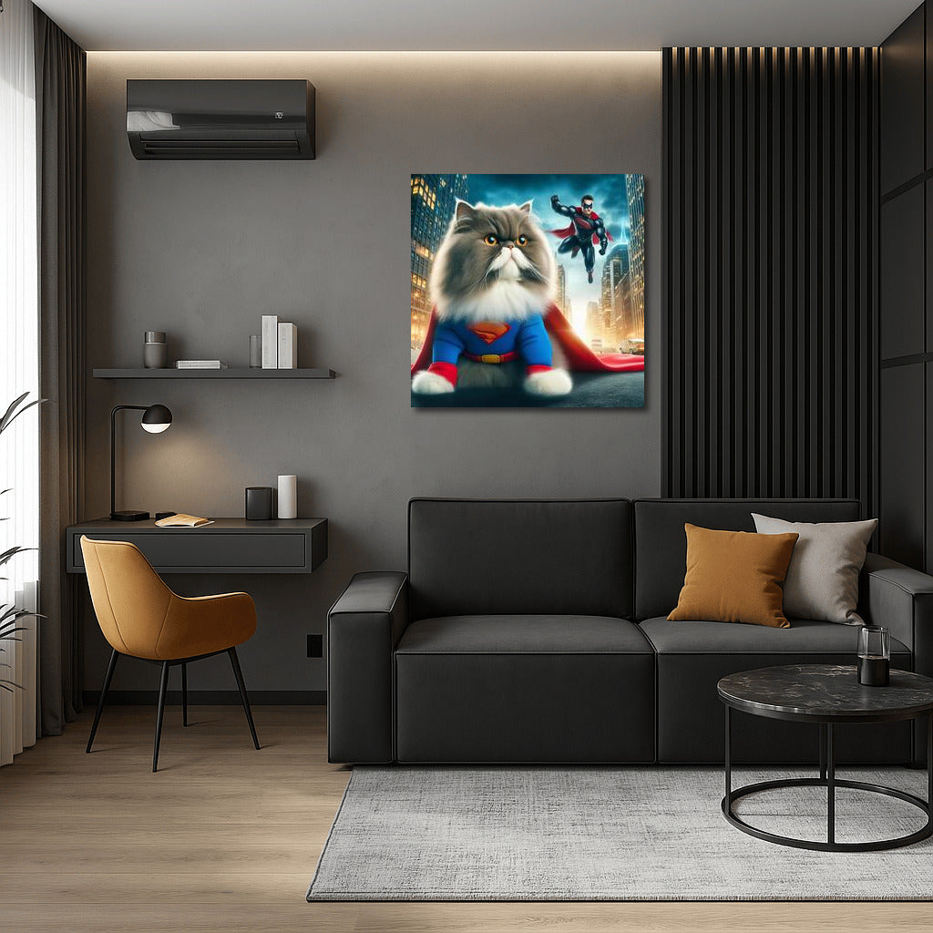 Persian Cat Superhero: Save the City from the Villain