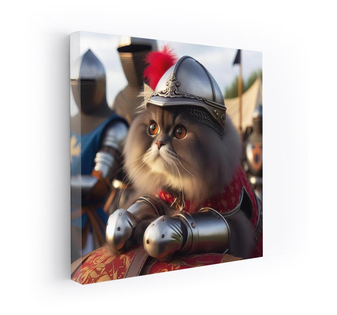 Persian Cat in Armor at the Medieval Tournament