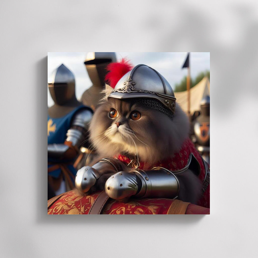 Persian Cat in Armor at the Medieval Tournament