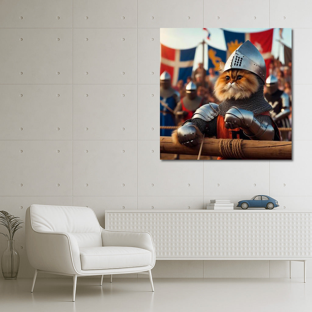 Persian Cat in Medieval Tournament: Knight's Charm