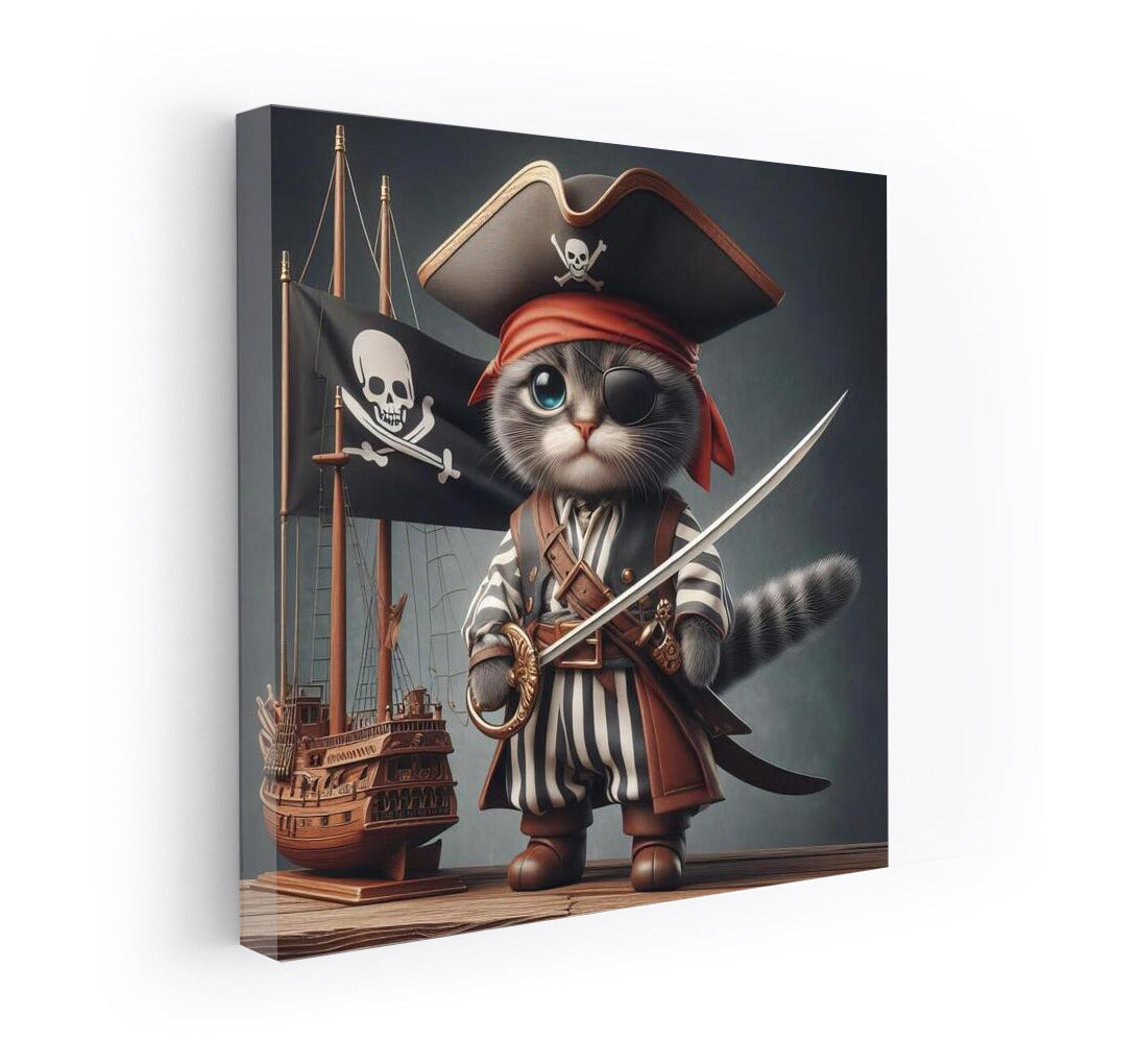 Pirate Cat with Sabre: Defender of the Ship