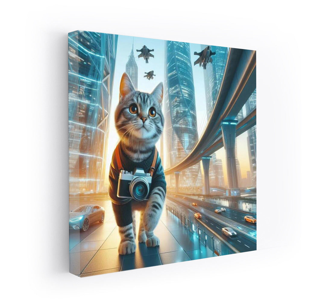 Photographer-Cat in the City of the Future: Virtual Journey