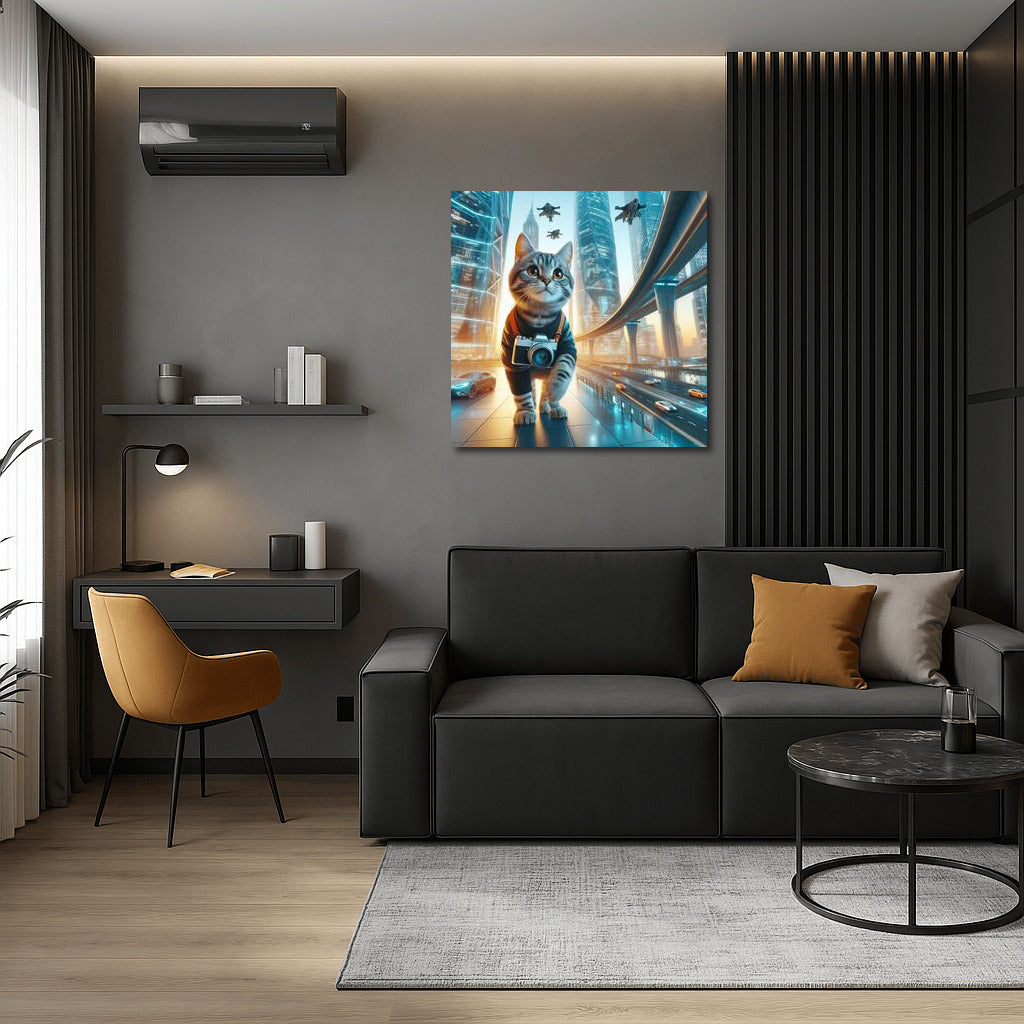 Photographer-Cat in the City of the Future: Virtual Journey