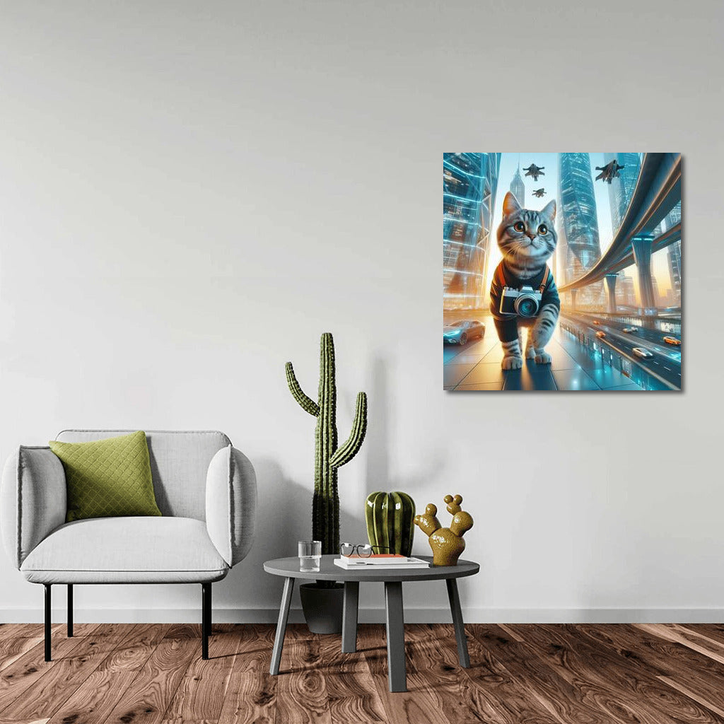 Photographer-Cat in the City of the Future: Virtual Journey