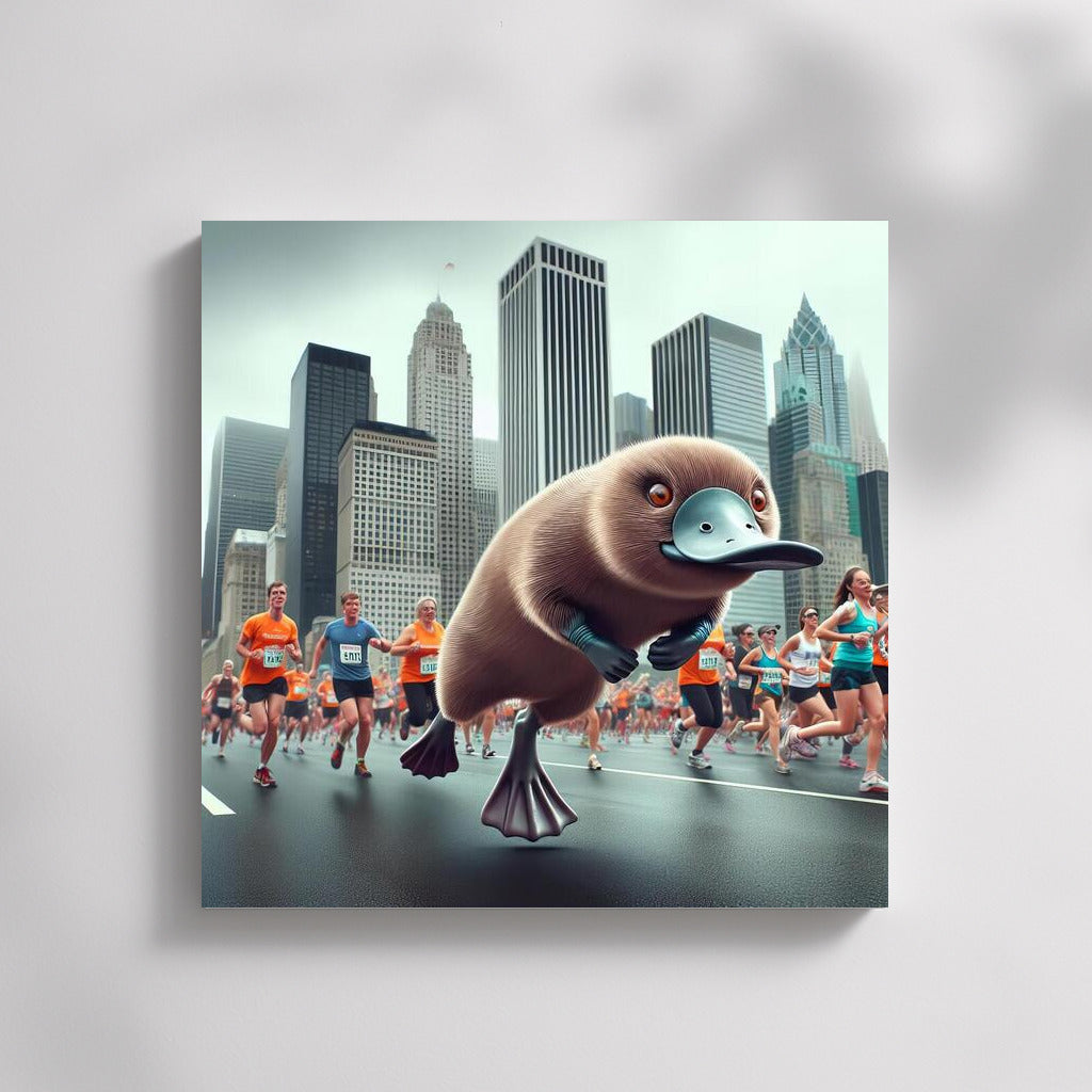 Platypus at Marathon: City Skyscrapers in Motion