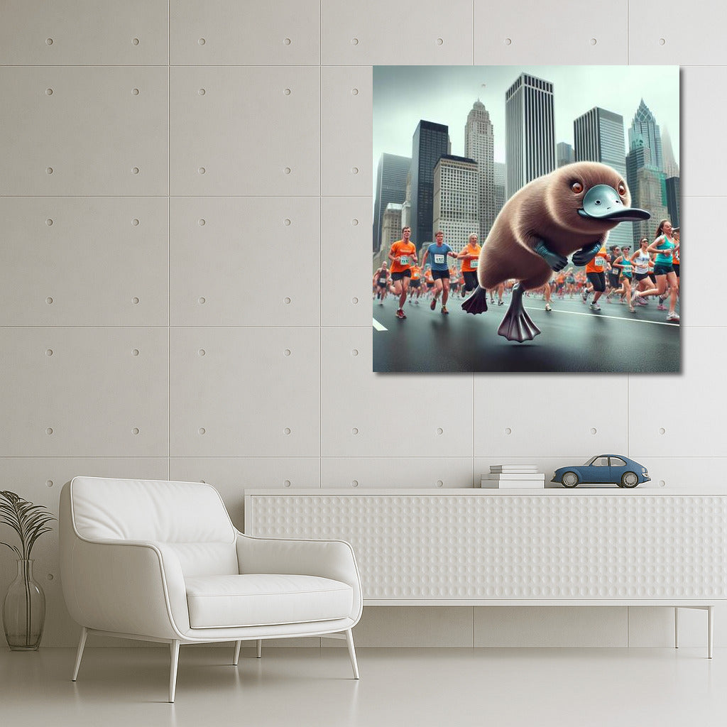 Platypus at Marathon: City Skyscrapers in Motion