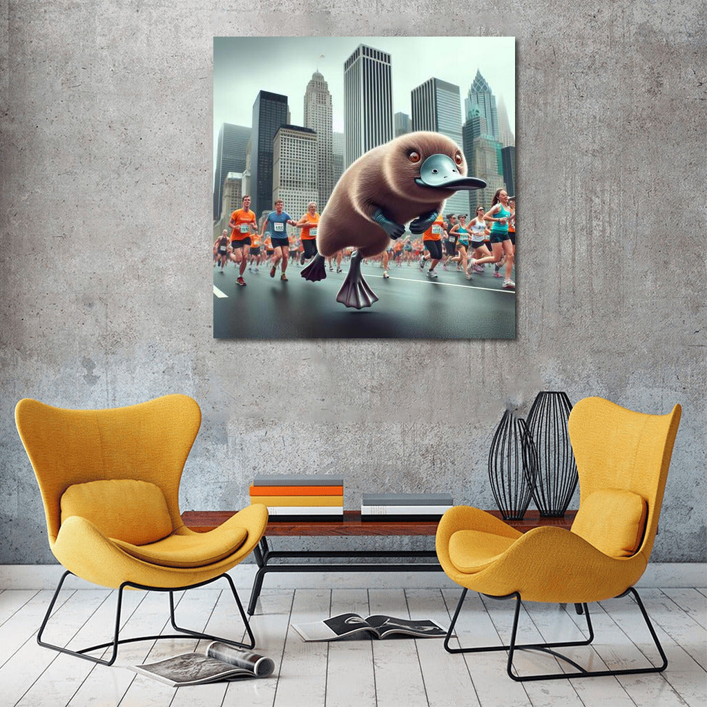 Platypus at Marathon: City Skyscrapers in Motion