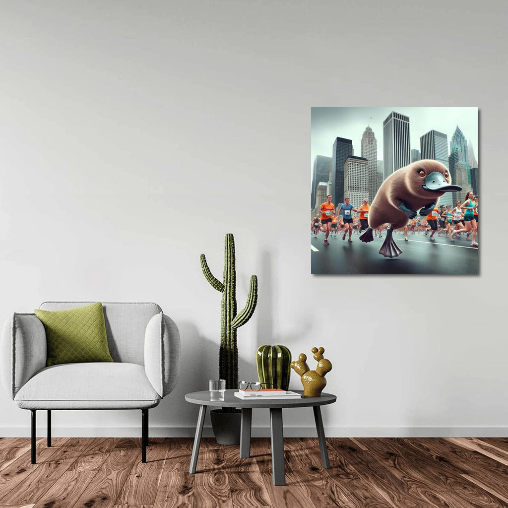 Platypus at Marathon: City Skyscrapers in Motion