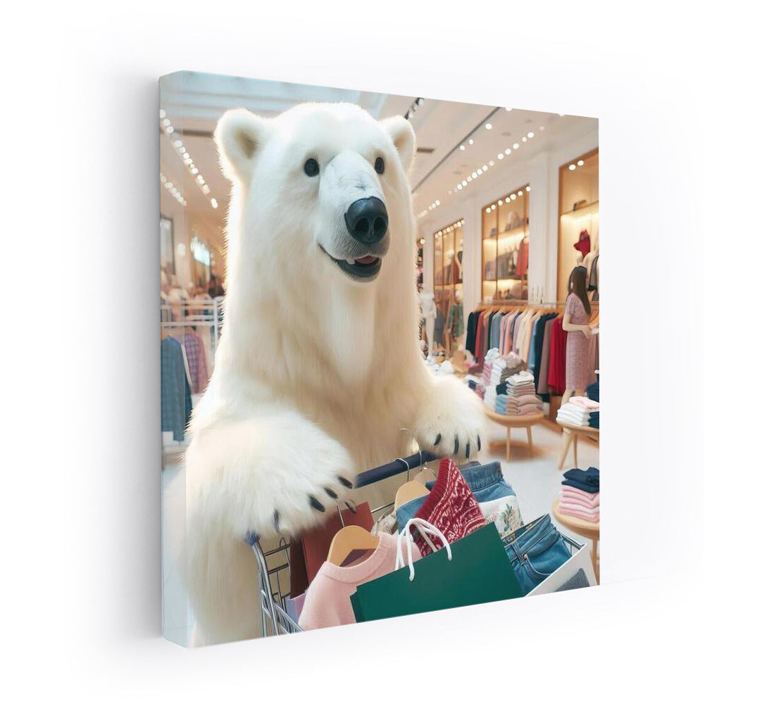 Polar Bear at the Mall: Shopping with a Smile