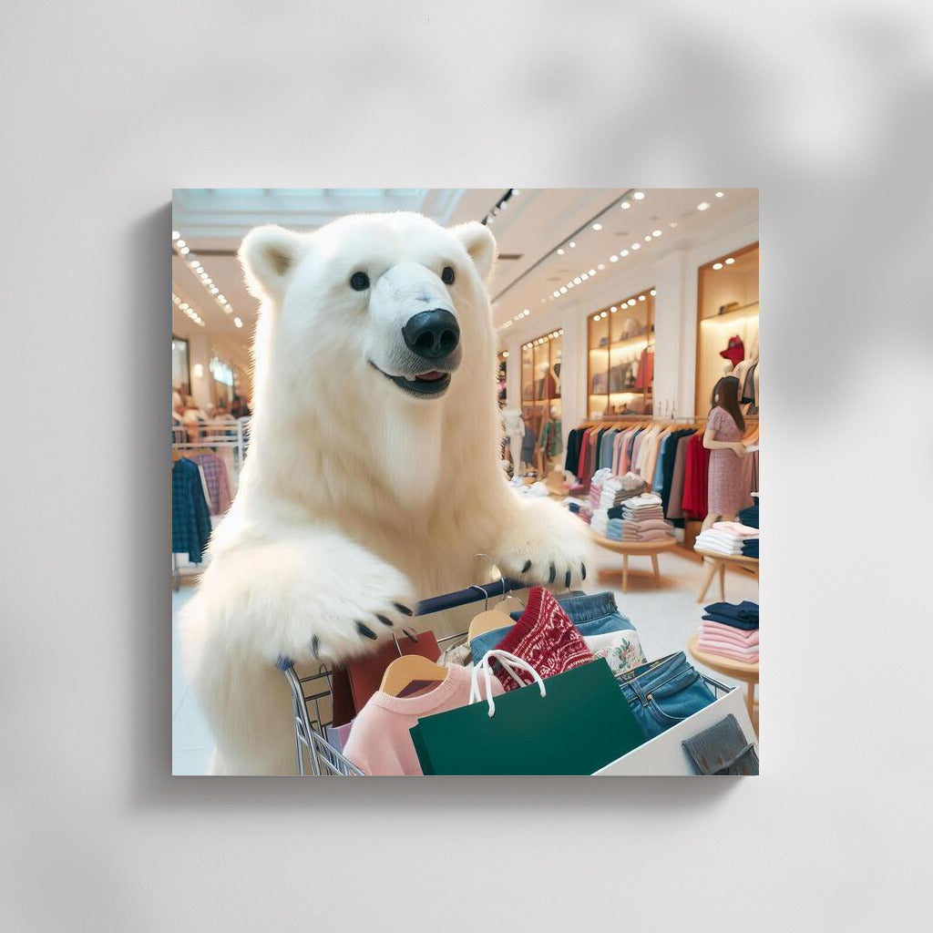 Polar Bear at the Mall: Shopping with a Smile