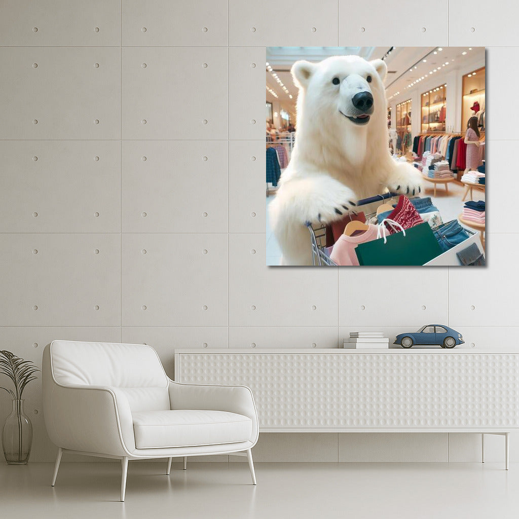 Polar Bear at the Mall: Shopping with a Smile