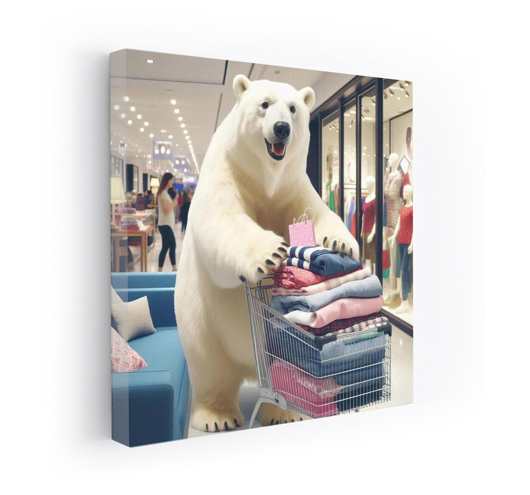 Polar Bear Shopping: Fashion Outfits at the Mall
