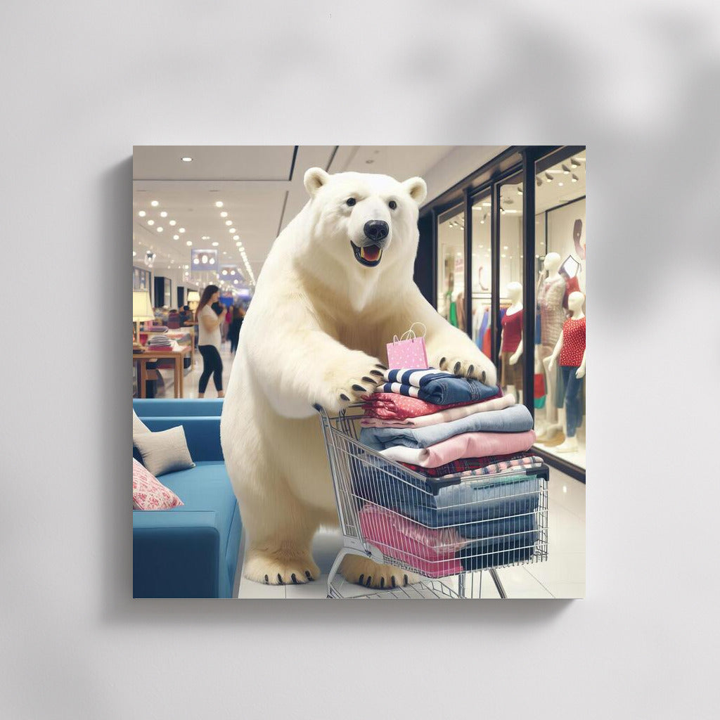 Polar Bear Shopping: Fashion Outfits at the Mall