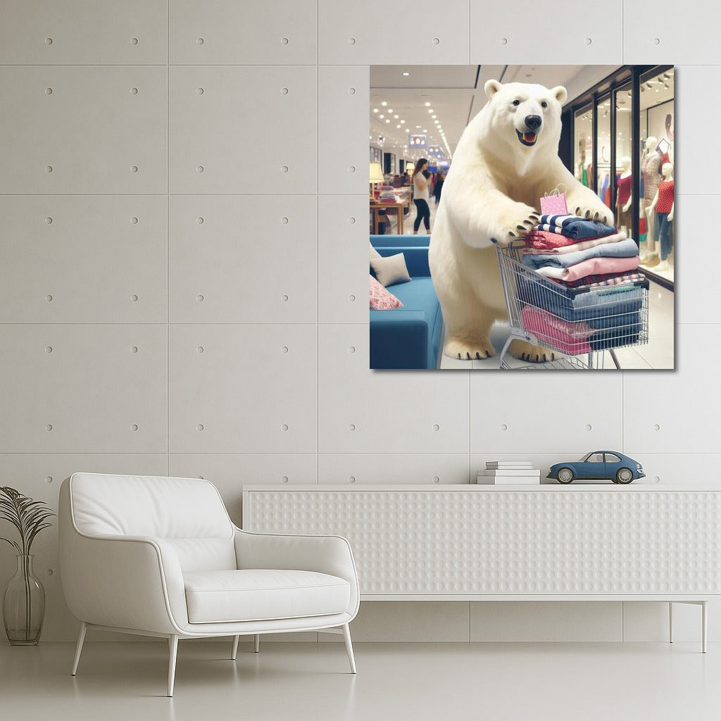 Polar Bear Shopping: Fashion Outfits at the Mall