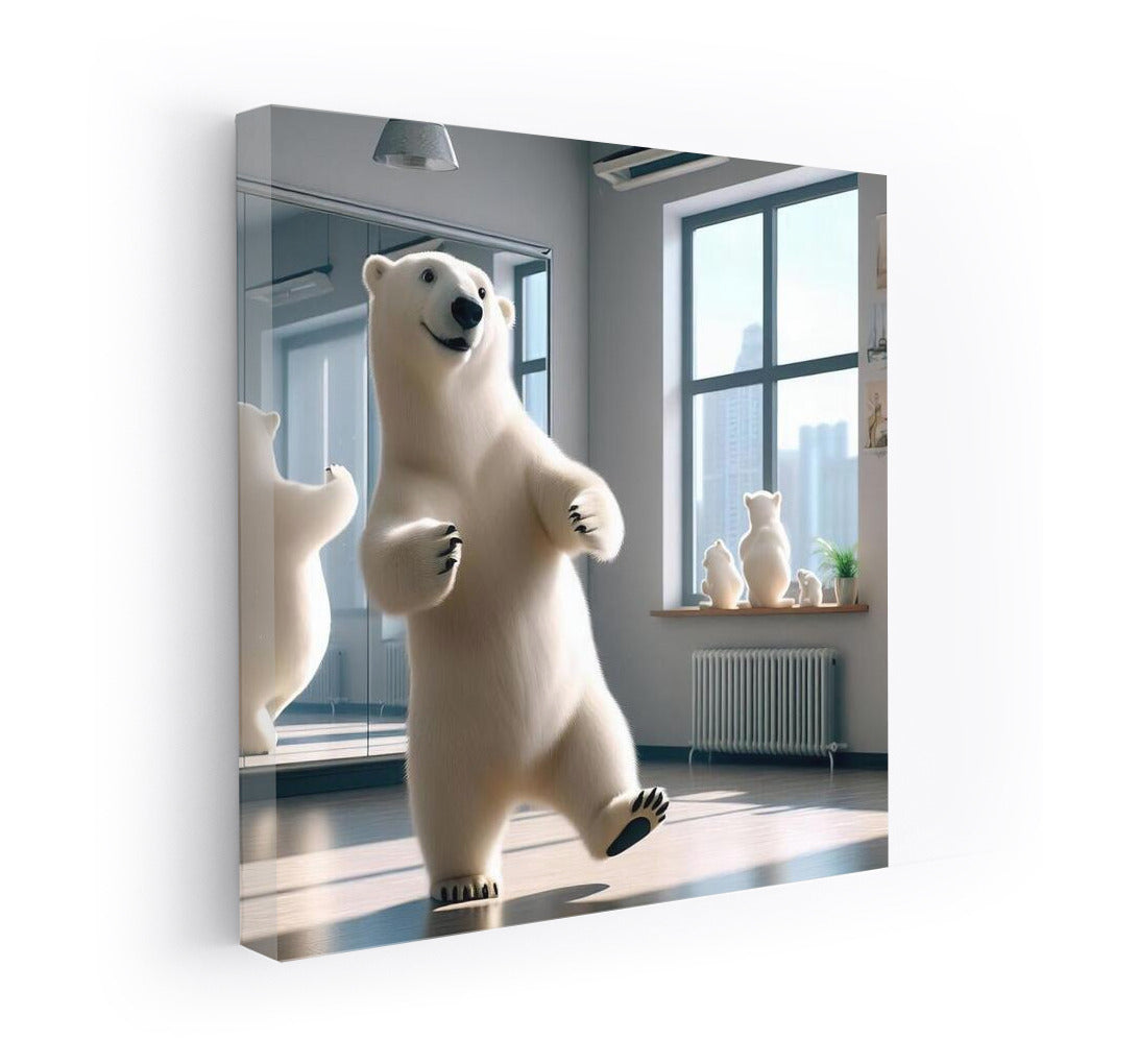 Polar Bear at a Dance Lesson in the Studio: The Magic of Movement
