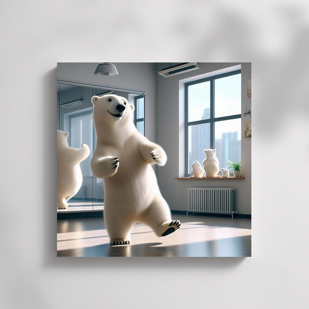 Polar Bear at a Dance Lesson in the Studio: The Magic of Movement
