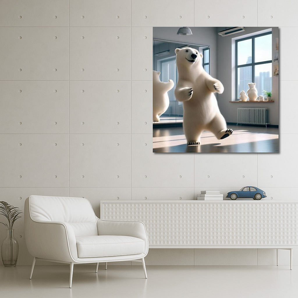 Polar Bear at a Dance Lesson in the Studio: The Magic of Movement
