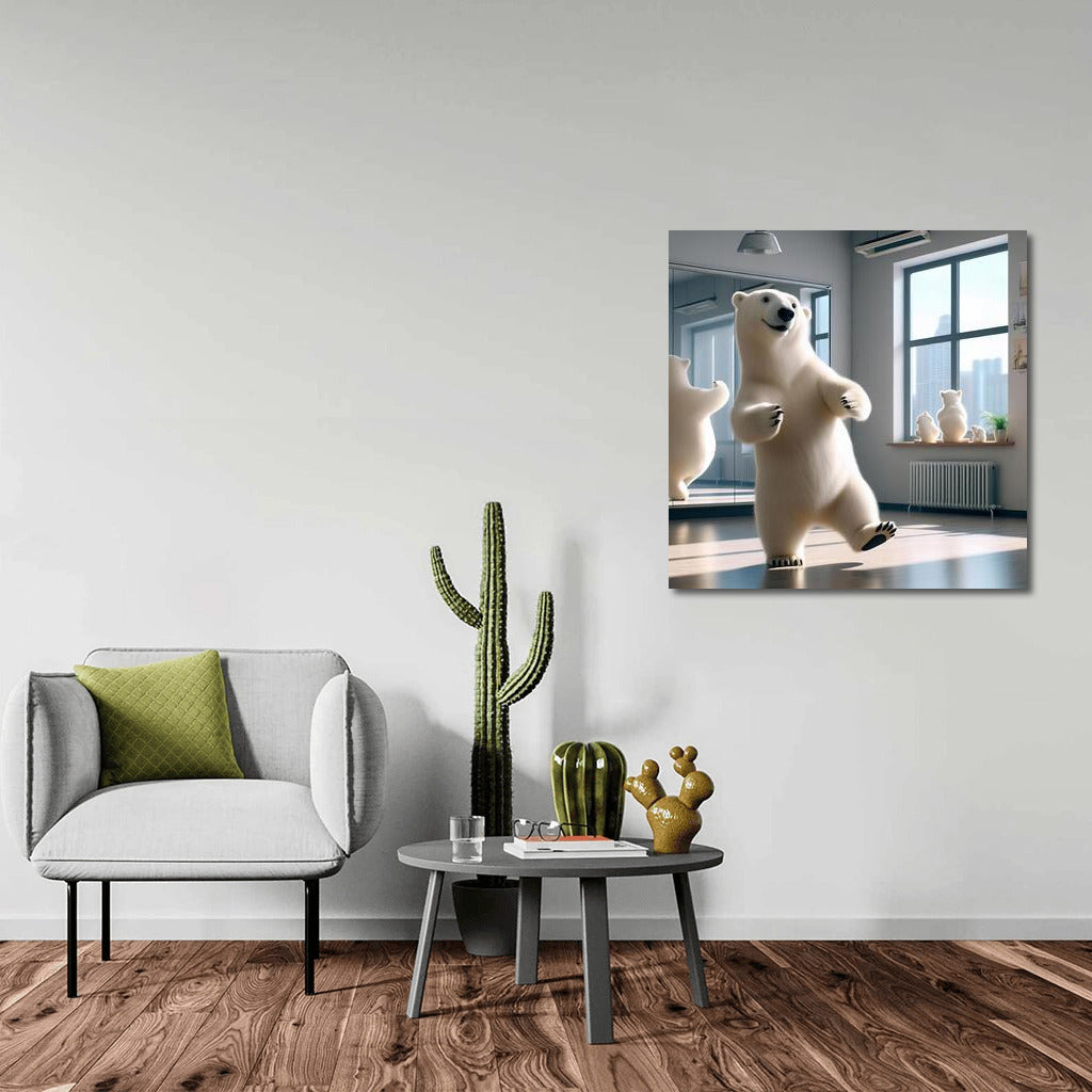 Polar Bear at a Dance Lesson in the Studio: The Magic of Movement