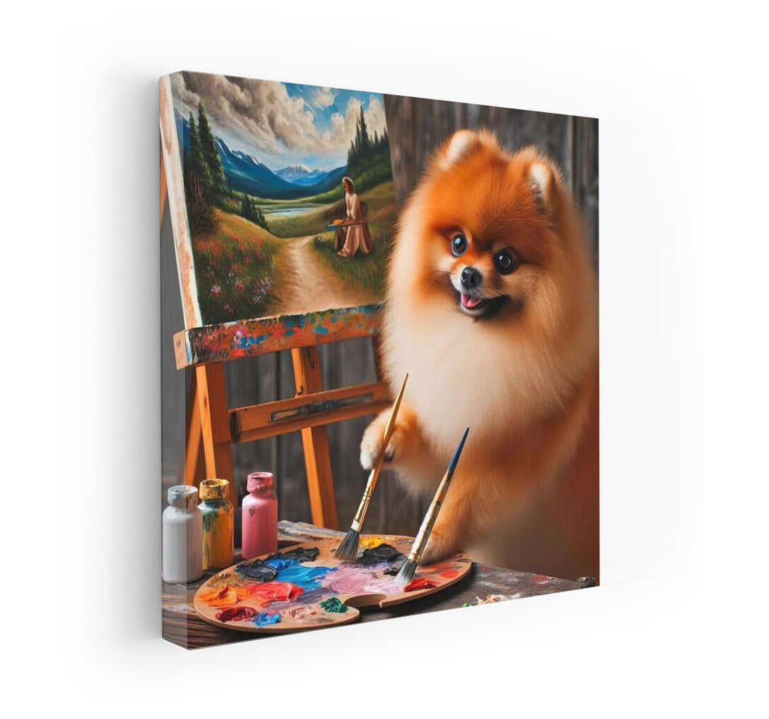 Spitz-artist with a brush: Creativity on canvas