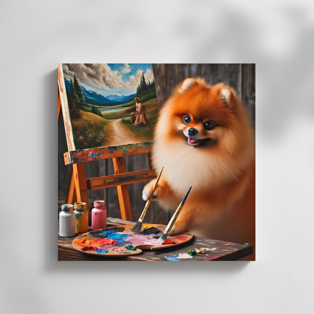 Spitz-artist with a brush: Creativity on canvas