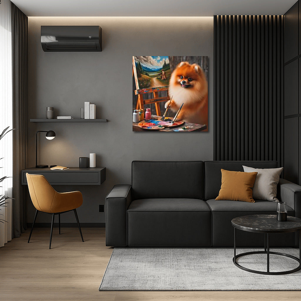 Spitz-artist with a brush: Creativity on canvas