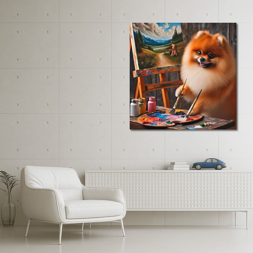 Spitz-artist with a brush: Creativity on canvas
