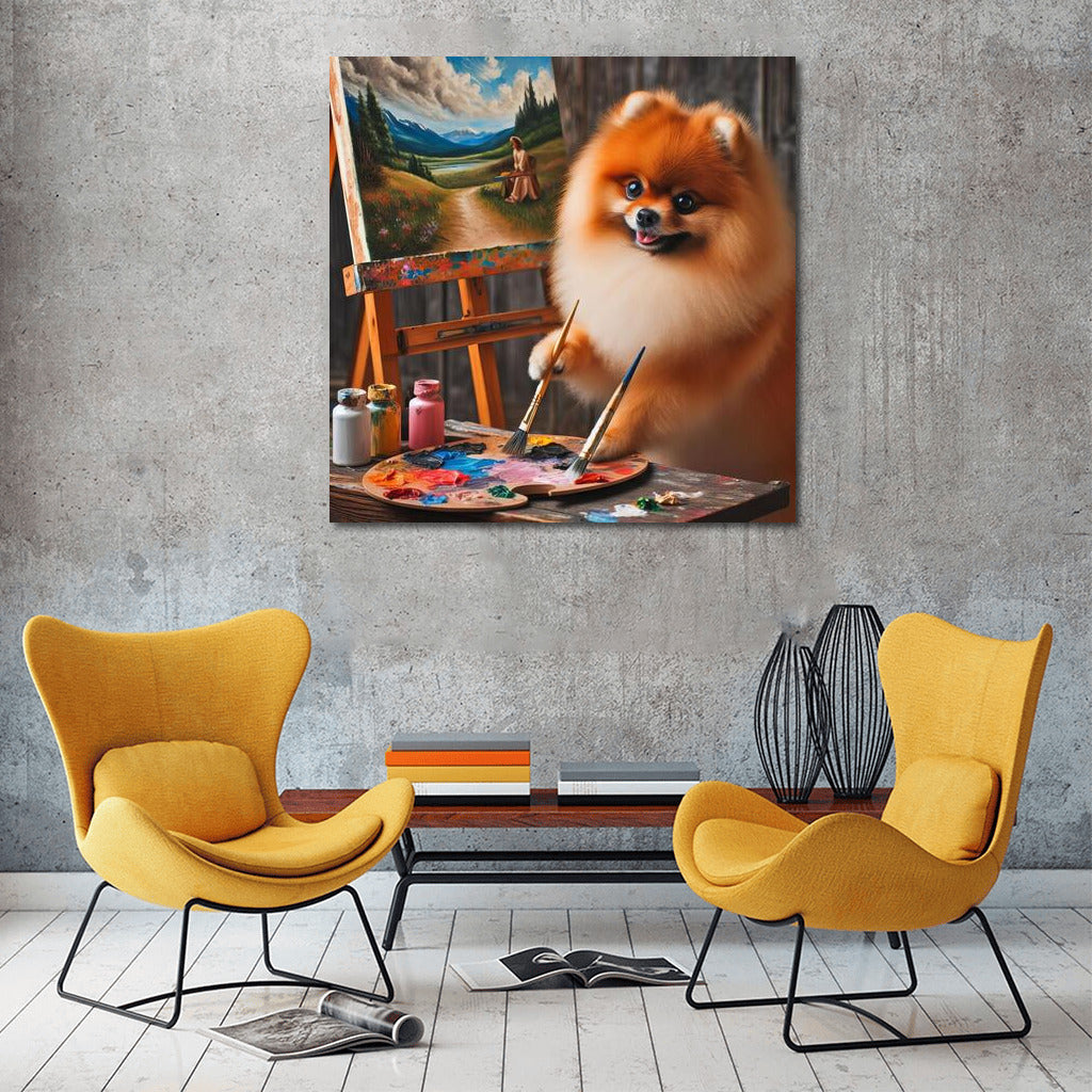 Spitz-artist with a brush: Creativity on canvas