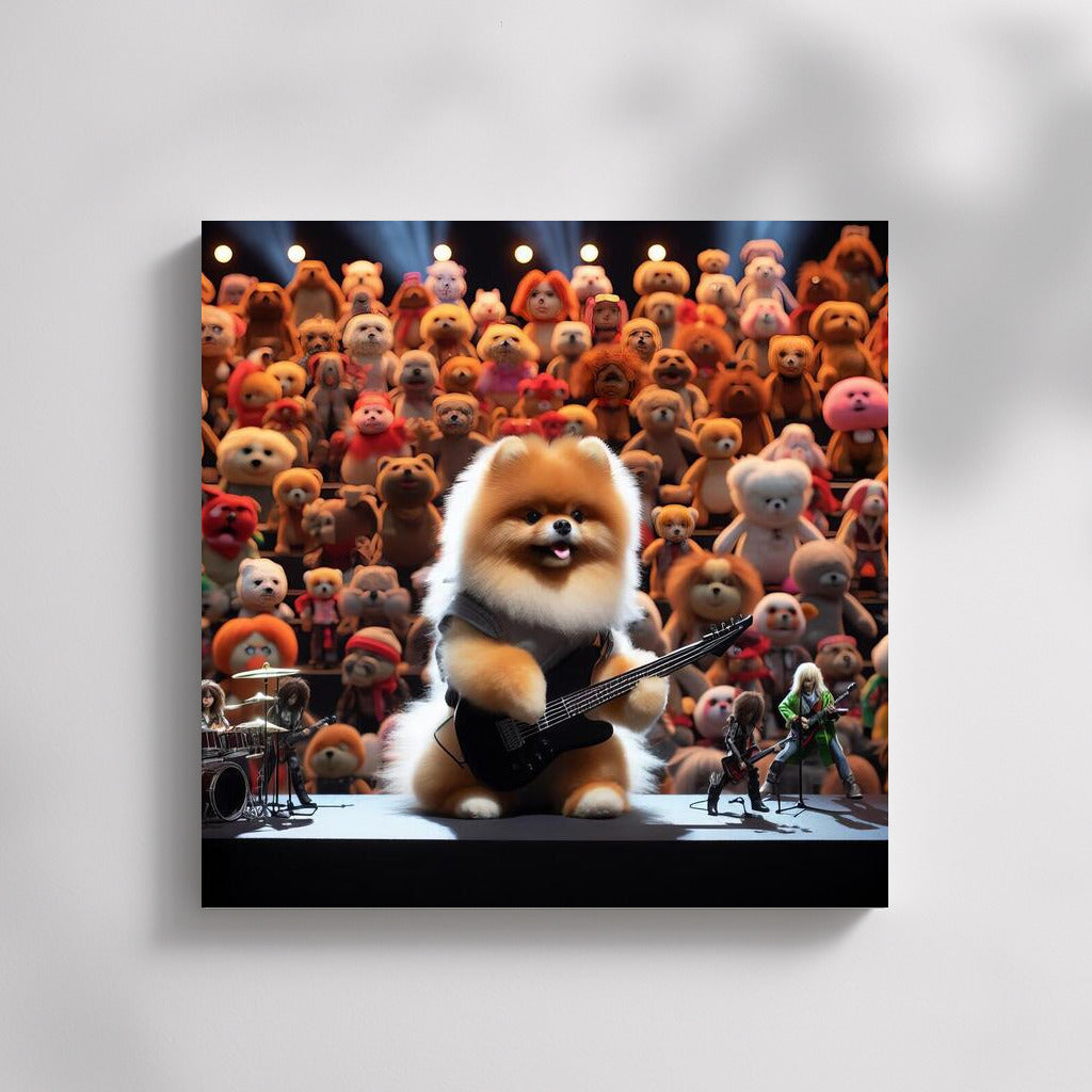Spitz-rocker on stage: Concert among plush audience