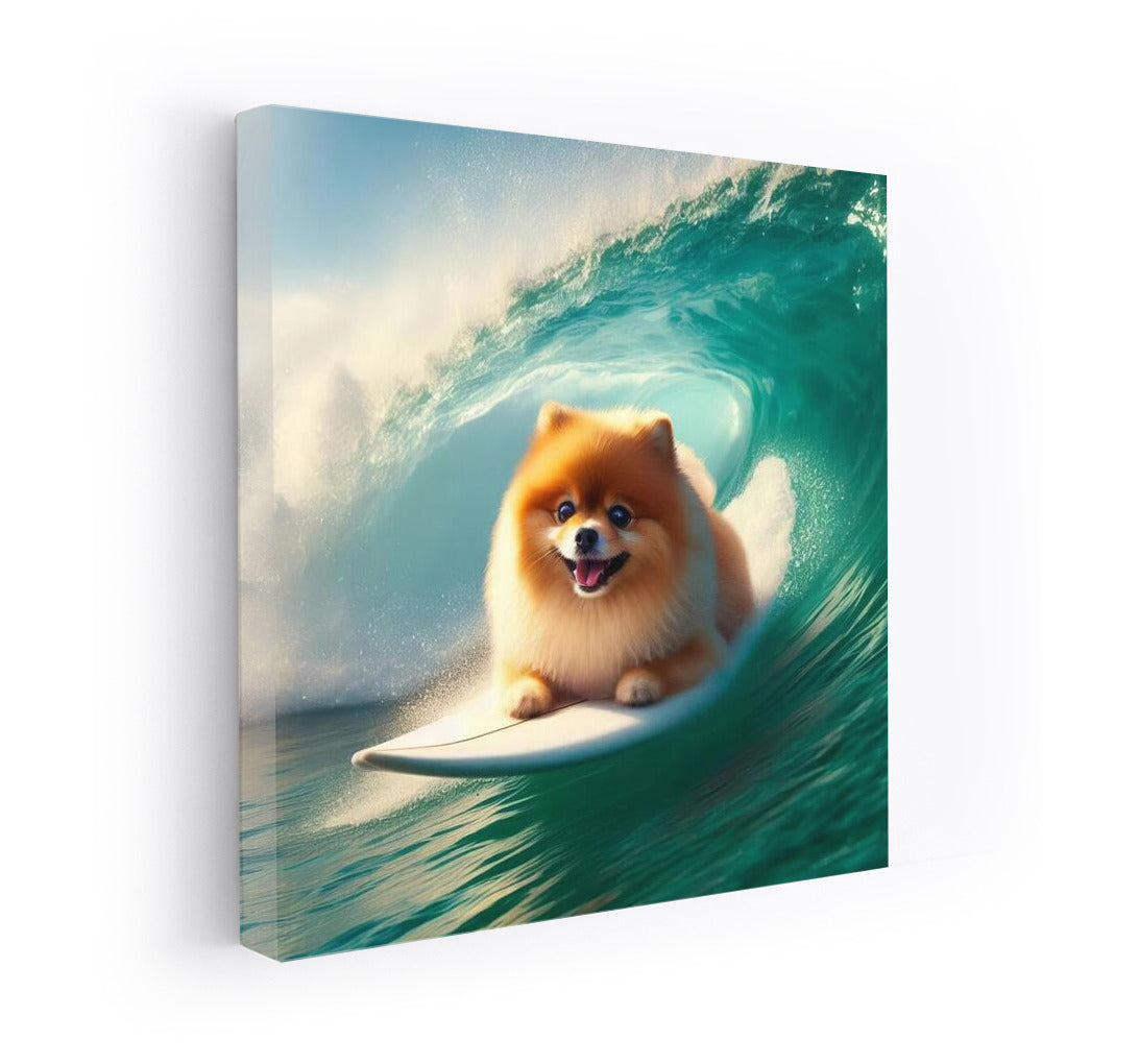Pomeranian on a giant wave: Energy and Joy for your Interior