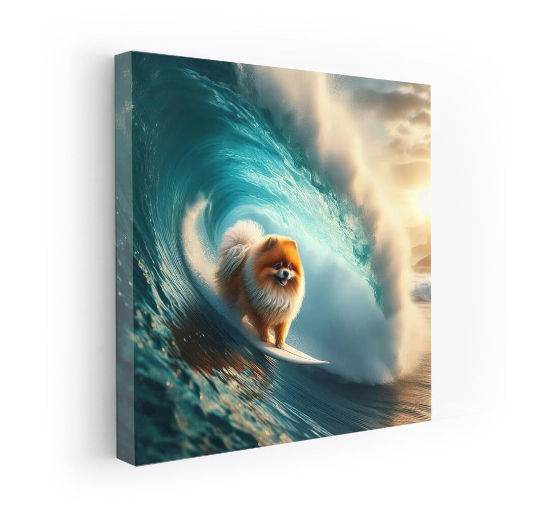 Spitz on the Wave: A Surfing Adventure for Dog Lovers