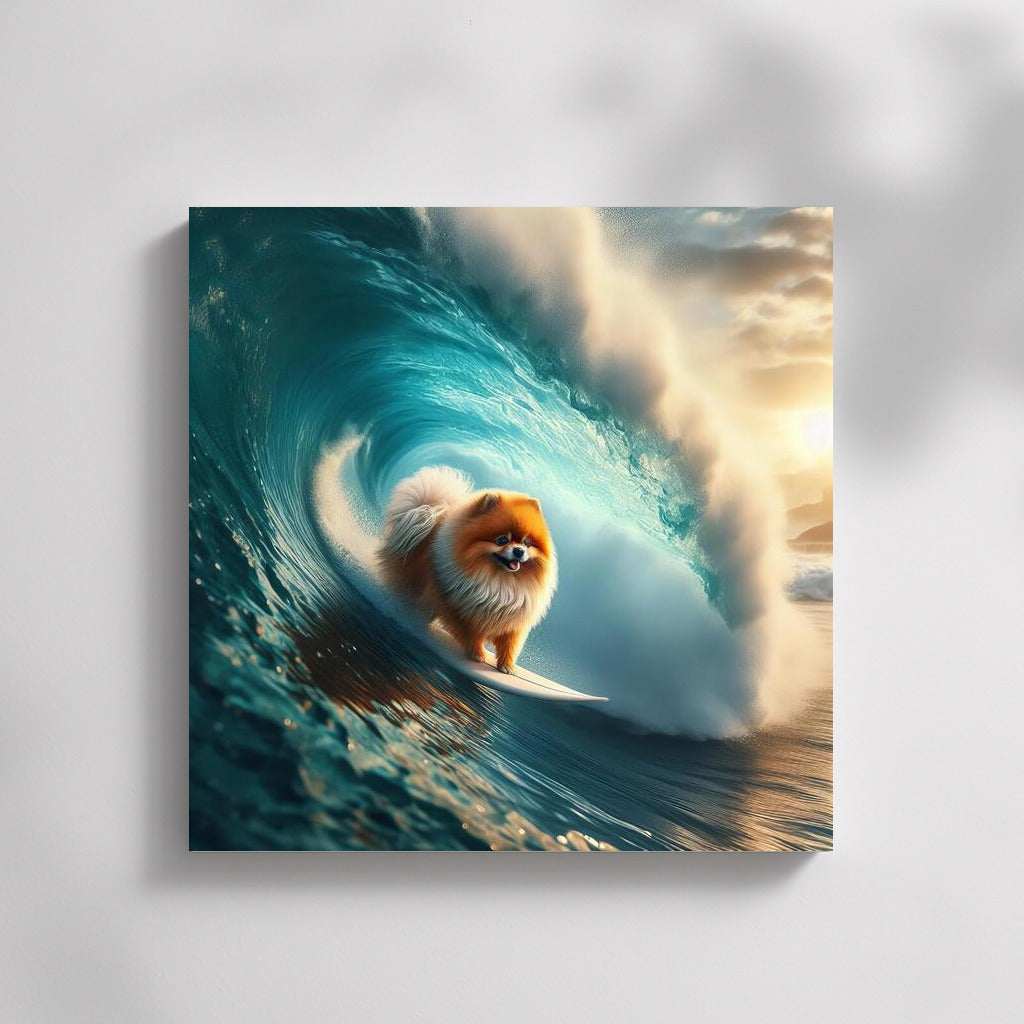 Spitz on the Wave: A Surfing Adventure for Dog Lovers