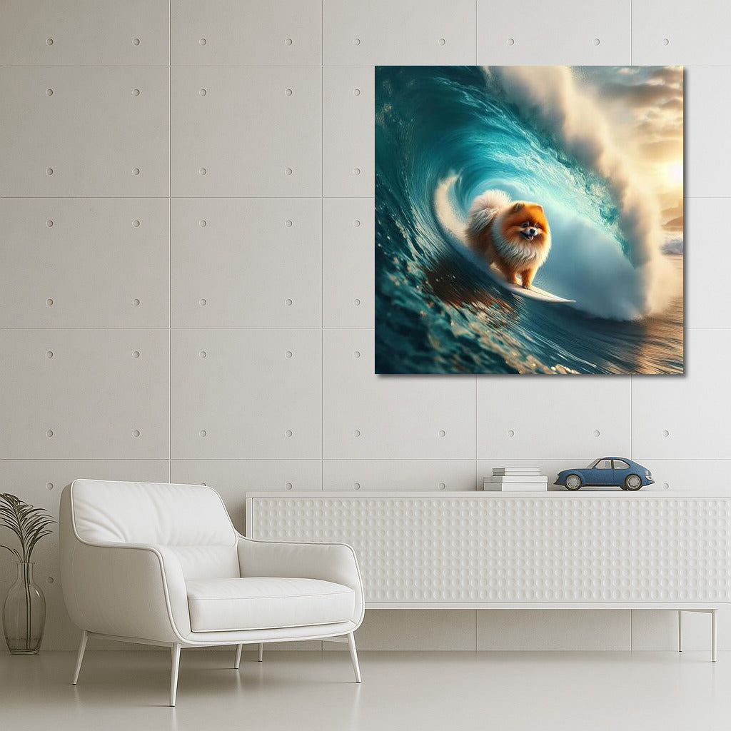 Spitz on the Wave: A Surfing Adventure for Dog Lovers