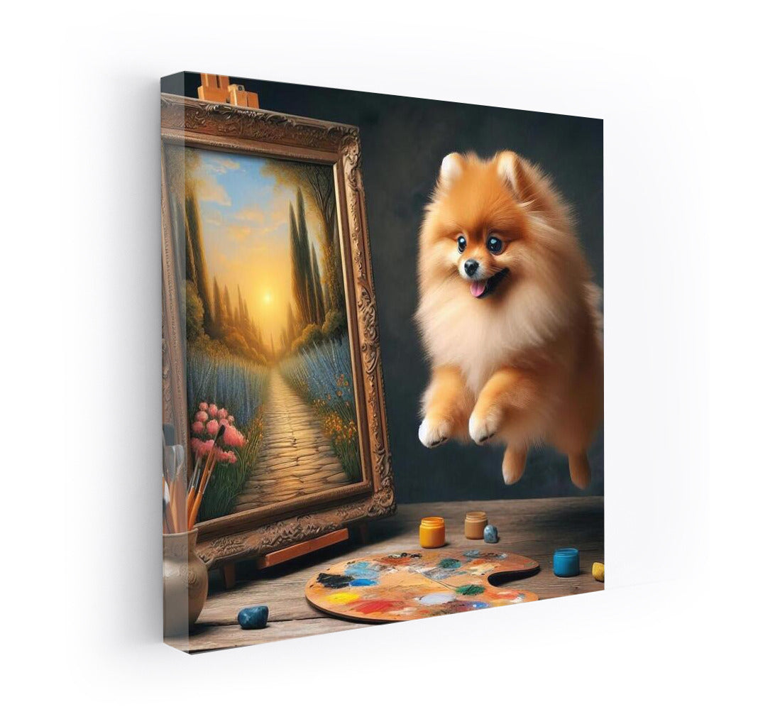 Pomeranian Magic Jumps: Living Canvases