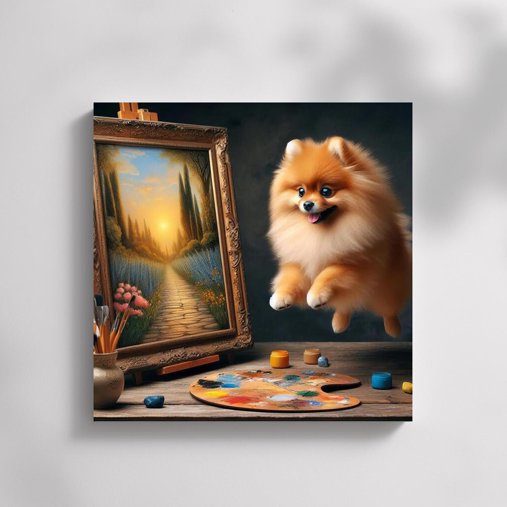 Pomeranian Magic Jumps: Living Canvases