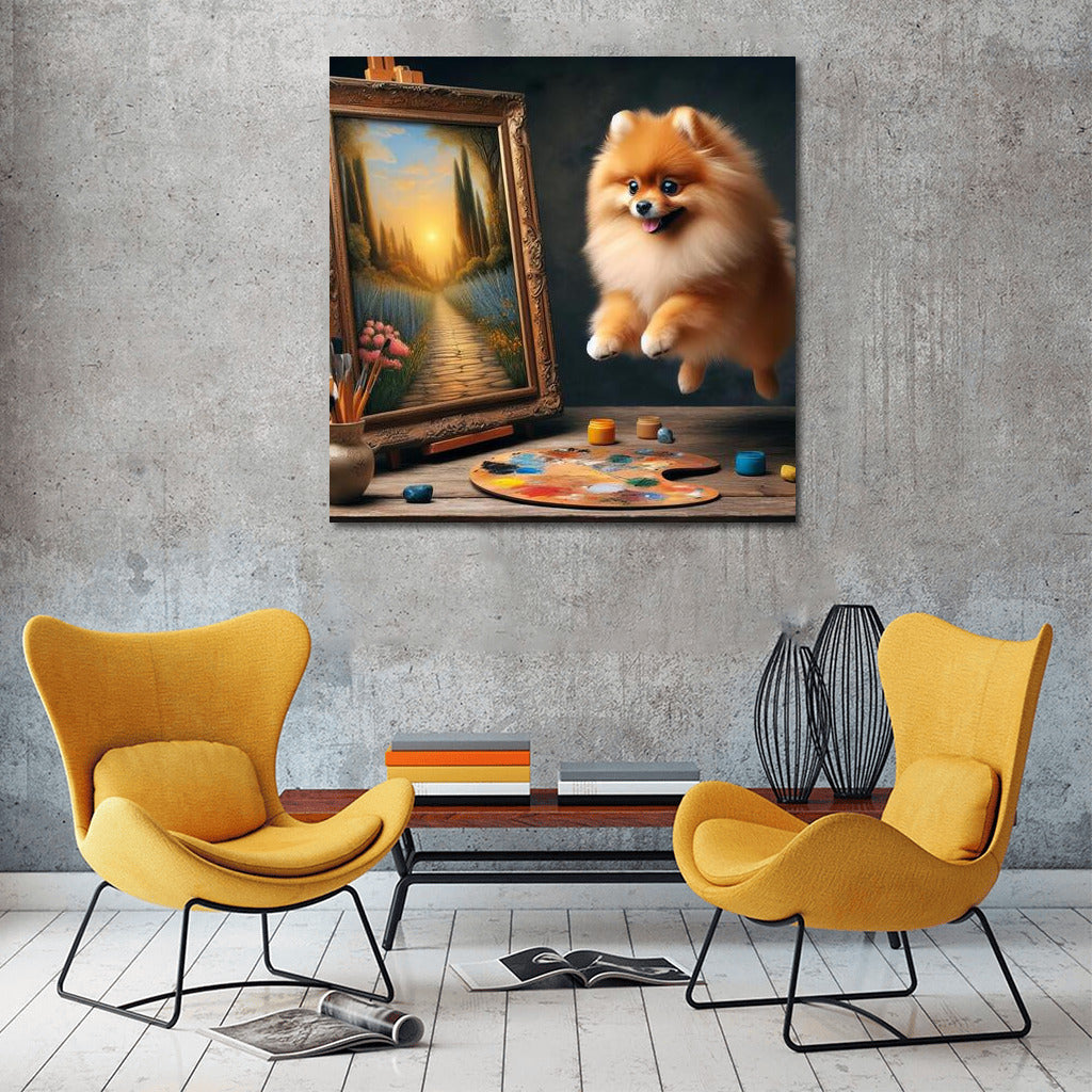 Pomeranian Magic Jumps: Living Canvases
